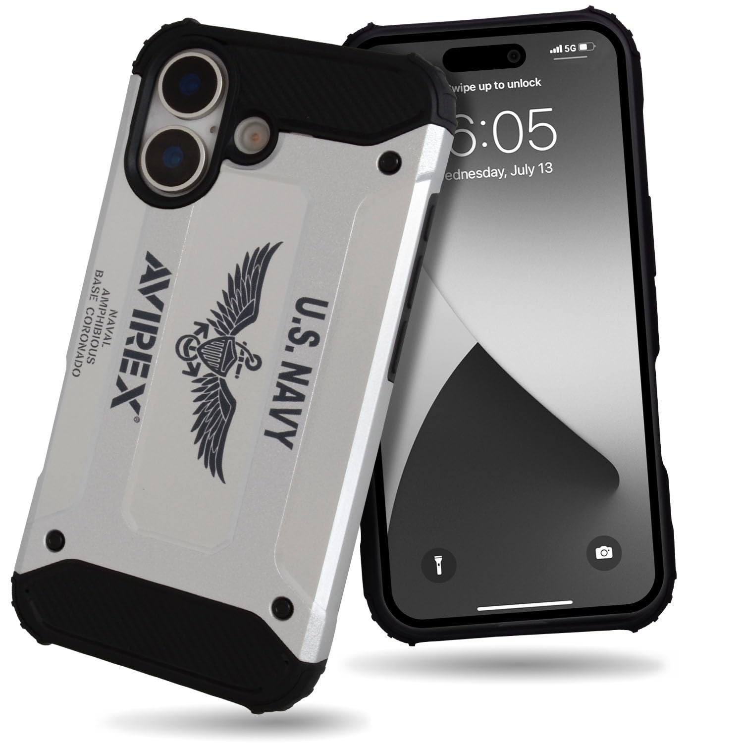 Amazon.co.jp: AVIREX 正規品 iPhone17 対応 ケース 耐衝撃 米軍MIL